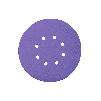 Диск шлифовальный на пленочной основе Sandwox 328 Purple Zirconia 8 отв. (125мм, Р1500, 100шт) 328.125.1500.08